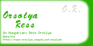 orsolya ress business card